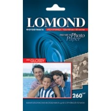 Бумага Lomond для фотопечати 10х15см, 260 г/м2, 20 листов, полуглянцевая (1103302)