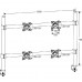Кронштейн ARM Media LCD-T4, для 4х мониторов 10-26", max 60кг