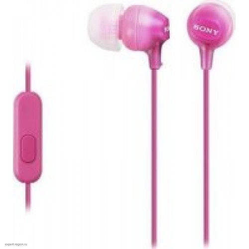 Наушники с микрофоном Sony MDR-EX15APPI розовые