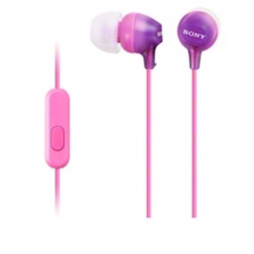 Наушники с микрофоном Sony MDR-EX15APV фиолетовые
