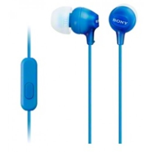 Наушники с микрофоном Sony MDR-EX15APLI синие