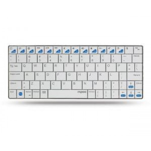 Клавиатура RAPOO Wireless E6300 White, сверхтонкая, Bluetoth 3.0  для iPad с основой из нерж. стали