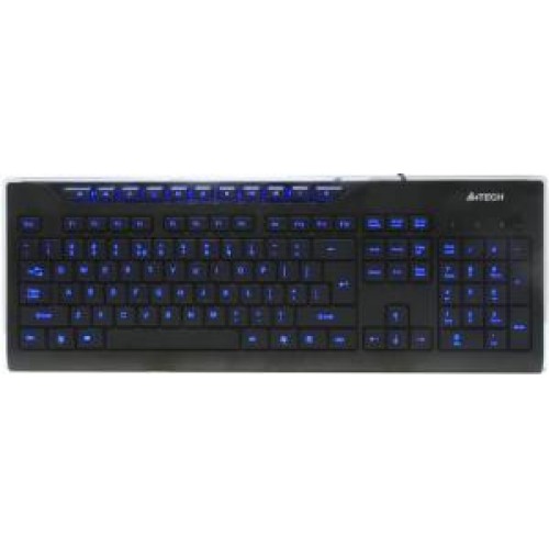 Клавиатура A4-Tech A4-KD-800L black (синяя подсветка символов, 11 доп. клавиш)