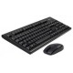 Клавиатура + мышь A4 3100N клав: черный, мышь: черный USB беспроводная