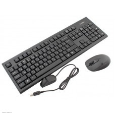 Клавиатура + мышь A4 7100N клав: черный, мышь: черный USB беспроводная