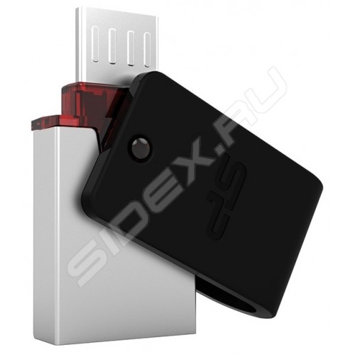 Накопитель USB 3.0 Flash Drive 64Gb Silicon Power Mobile X31, USB/microUSB, Black (SP064GBUF3X31V1K)