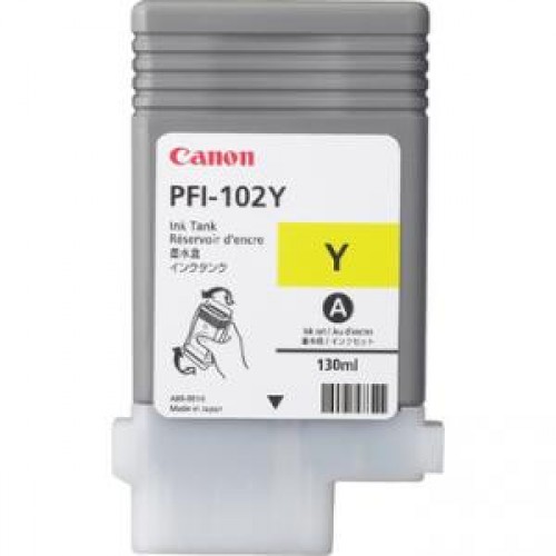 Картридж-чернильница PFI-102Y Canon Pixma iPF500/iPF600/iPF610/iPF700/iPF710 Yellow 130мл (0898B001)