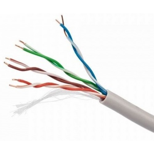 Кабель UTP 5e 4 пары, Power Cube CCA  однож. 4х2х0.40 мм 305 м pullbox, серый (PC-UPC-5040E-SOL)