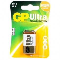 Батарейки щелочные GP Ultra Alkaline 1604AU 6LR61 1шт (9V)