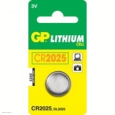 Батарейки литиевые GP Lithium CR2025 (1шт.)