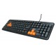 Клавиатура Dialog KS-020U, USB, 104 клавиши, black/orange