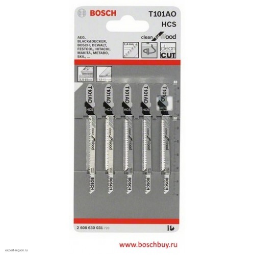 Набор пилок для лобзика Bosch 2608630031
