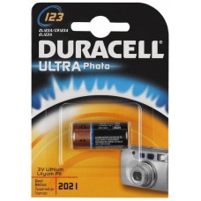 Батарейки щелочные Duracell Ultra 1шт (CR123A)