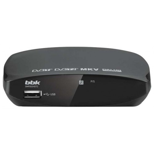 Цифровой эфирный ресивер BBK SMP002HDT2 (DVB-T2 HDMI/USB), черный