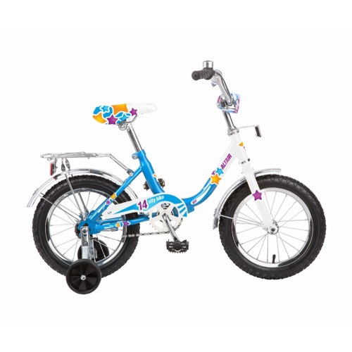 Велосипед 12" Forward Altair City girl 12 детский, не складной, 1 скорость белый/синий 
