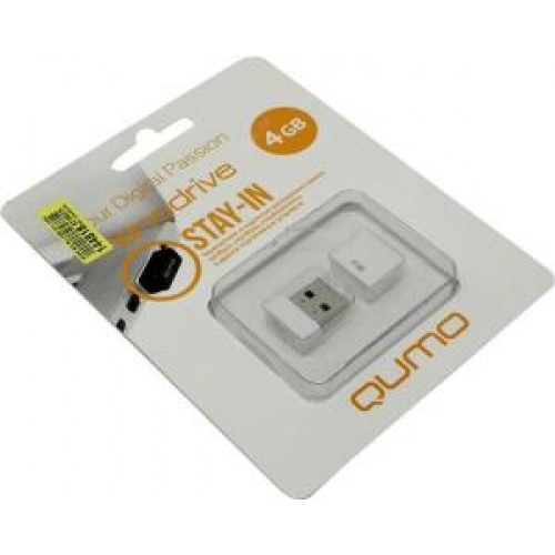 Накопитель USB 2.0 Flash Drive 4Gb Qumo Nano белый