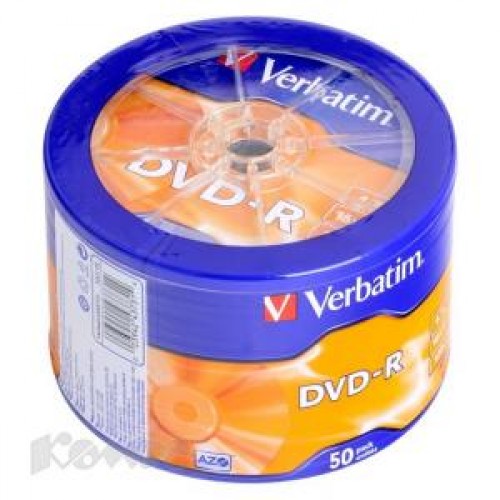 Диск DVD-R Verbatim 4,7Gb 16x, 50шт., Cake Box AZO matt silver wagon wheel (43731)
