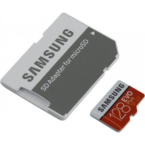 Карта памяти microSDXC Card128Gb Samsung EVO PLUS 2 Class 10 UHS-I U3 + адаптер (MB-MC128GA/RU)