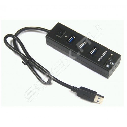 Концентратор USB 3.0 HUB 3-Port Orient JK-330 черный