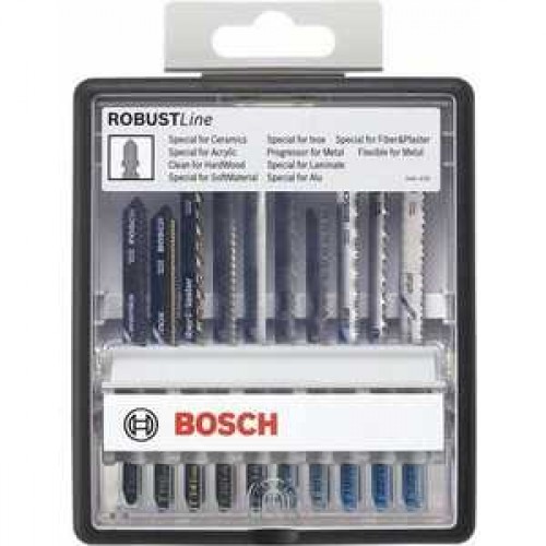 Набор пилок для лобзика Bosch  T-ХВОСТ ROBUST LINE, 10 шт ДЕР/МЕТ