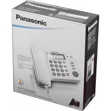 Телефон Panasonic KX-TS2358RUW white, ЖК дисплей, спикер
