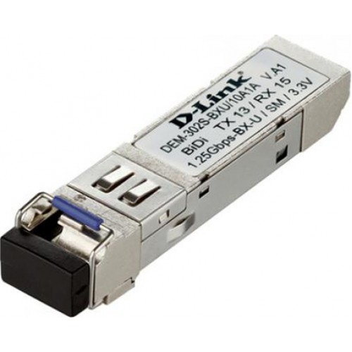 Модуль D-Link SFP 1000Base-BX, 2km, WDM, LC, 1310нм (DEM-302S-BXU)