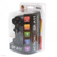 Геймпад Dialog GP-A11 чёрный проводной, 2 мини-джойстика, крестовина, 12 кнопо, виброотдача