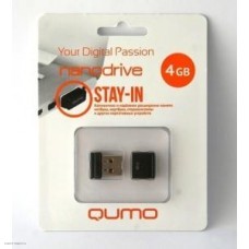 Накопитель USB 2.0 Flash Drive 4Gb Qumo Nano Black