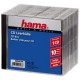 Коробка для 1 CD Jewel, 10 шт., прозрачный/черный, Hama (H-44746)