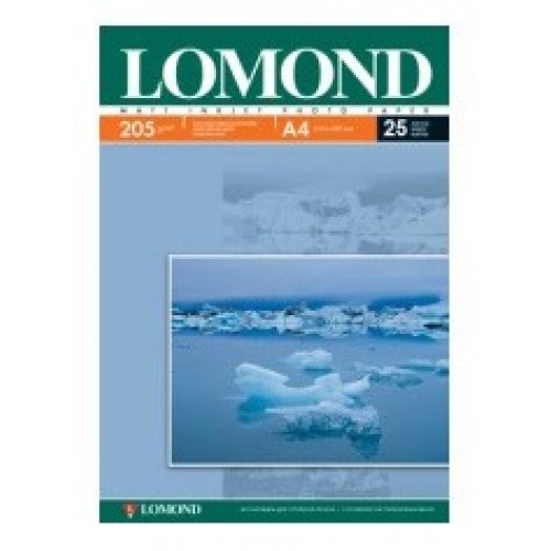 Бумага Lomond для струйной печати А4, 205 г/м2, 25 листов, матовая (0102124)