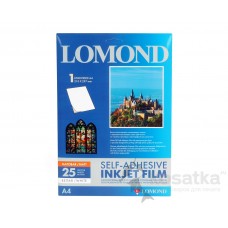 Плёнка Lomond самоклеящаяся (белая) для струйных А4, 25 листов, 100мкм (2710003)