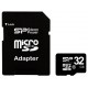 Карта памяти microSD Card32Gb Silicon Power Class10 HC + SD адаптер (SP032GBSTH010V10-SP)