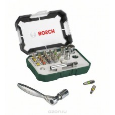 Набор бит Bosch 26 с ключом-трещёткой 2607017322