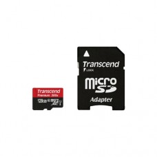 Карта памяти microSD Card128Gb Transcend SDXC Class 10 Premium + адаптер (TS128GUSDU1)