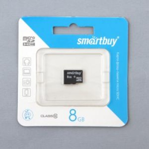 Карта памяти microSD Card 8Gb Smartbuy Class10 HC (SB8GBSDCL10-00)