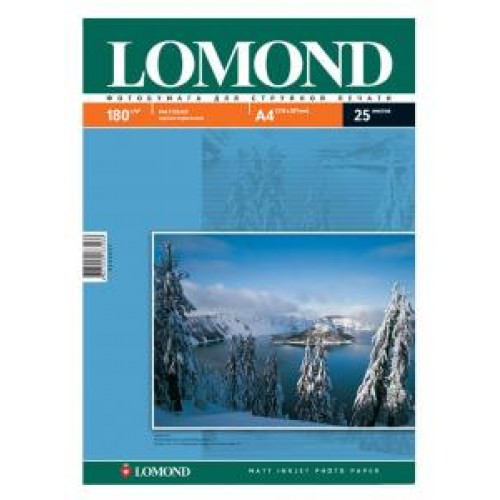 Бумага Lomond для струйной печати А4, 180 г/м2, 25 листов, матовая (0102037)