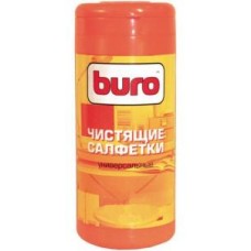 Салфетки чистящие влажные BURO BU-Tscreen для экранов и оптики (100 шт в тубе) 