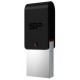 Накопитель USB 3.0 Flash Drive  8Gb Silicon Power Mobile X31 OTG, microUSB Черный (SP008GBUF3X31V1K)