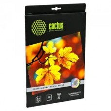 Фотобумага Cactus CS-HGA426020 A4, 260 г/м2, 20л., белый глянцевое для струйной печати