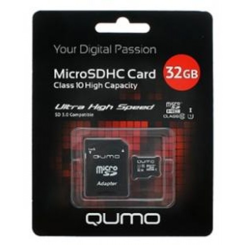 Карта памяти microSD Card32Gb Qumo Class 10 UHS-I (QM32GMICSDHC10U1)