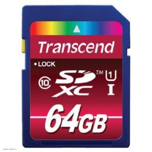 Карта памяти SecureDigital Card 64Gb Transcend UHS-I 