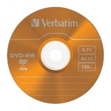 Диск DVD-RW Verbatim 4,7Gb 4x, 5шт, Jewel Case (43229)