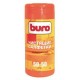 Салфетки чистящие BURO BU-Tmix универсальные (100 шт в тубе, 50 влажных+50сухих) 