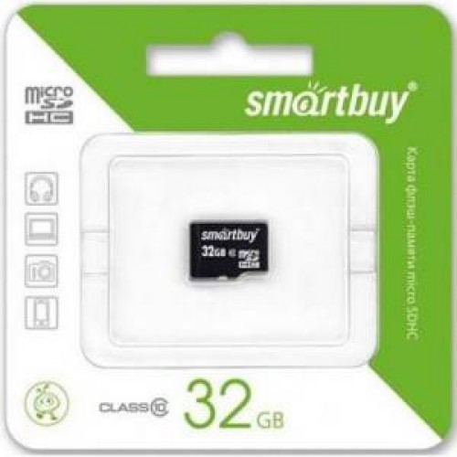 Карта памяти microSD Card32Gb Smartbuy Class 10 HC (SB32GBSDCL10-00)