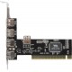 Контроллер PCI на 4USB 2.0 (4 внеш.+1внутр.) (VIA chip) VIA6212 bulk