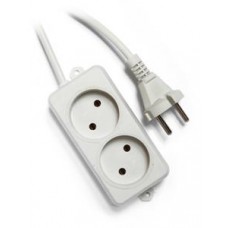 Удлинитель Гарнизон 2 розетки, допустимый ток 10А, 2м White
