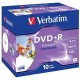 Диск DVD+R Verbatim 4,7GB 16x, 10шт., Jewel Case, Printable (43508)
