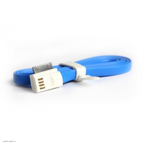 Кабель Smartbuy USB - 30-pin для Apple, магнитный, длина 1,2 м, голубой (iK-412m blue)/300 (А-000013851)
