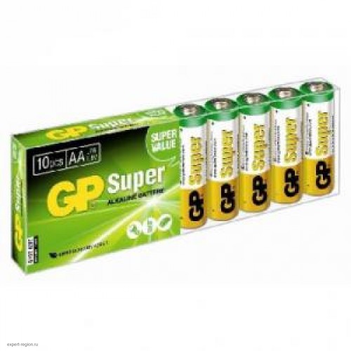 Батарейки алкалиновые GP Super Alkaline 15A LR6 (AA)
