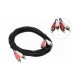 Кабель аудио BaseLevel 2xRCA-2xRCA (BL-2RCA/2RCA-5.0)